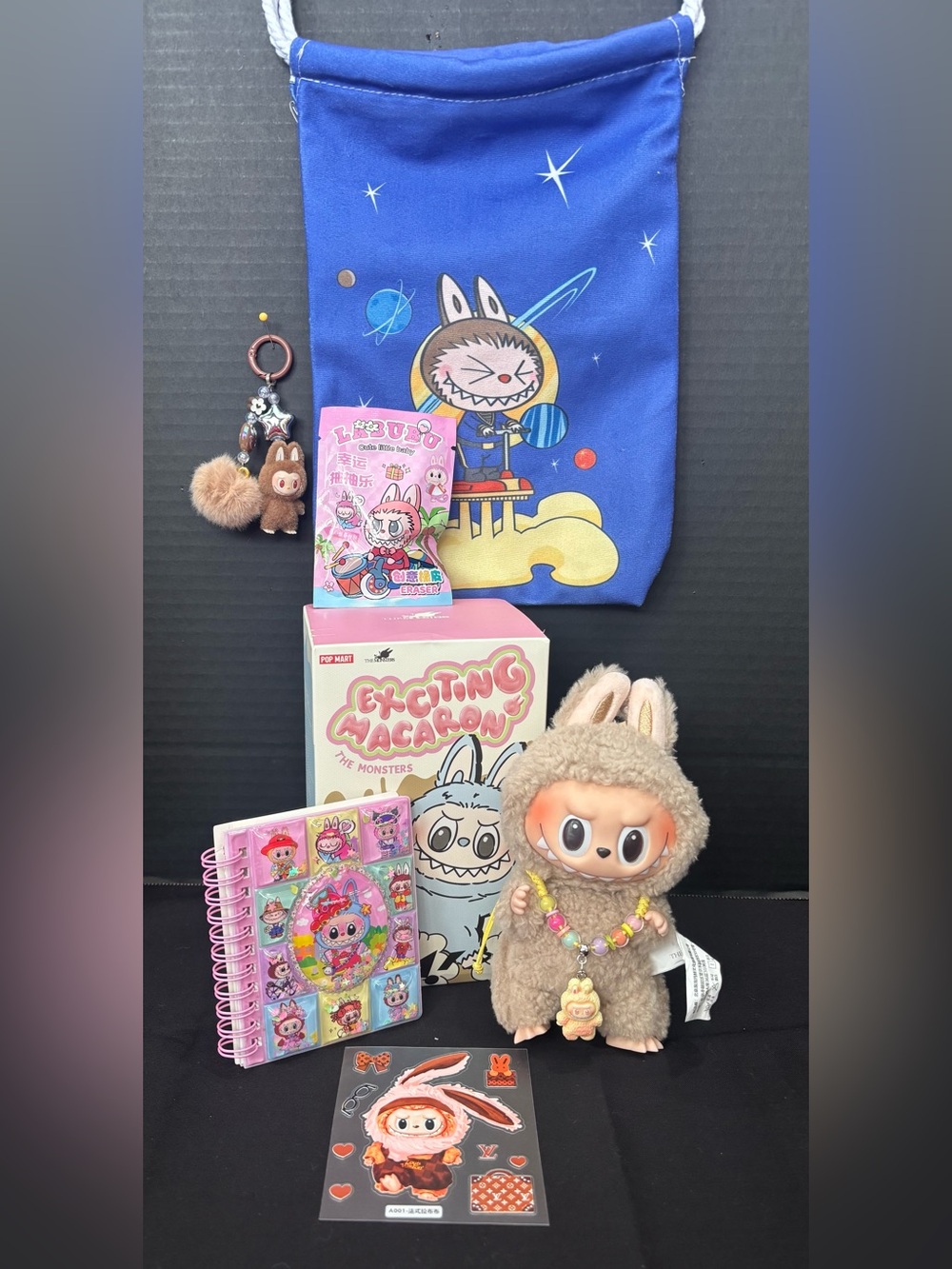 NEW EXCITING MACARON TOFFEE LABUBU MONSTER WITH PC BUNDLE SET 6PC LICENSED